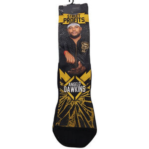 NWT Angelo Dawkins Street Profits Graphic Rock 'Em Socks WWE L/XL Wrestling